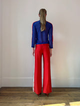 Red Yorgan Belt Pants