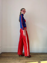 Blue Long Seeve Spiral Design top