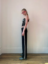 Black Yorgan Belt Pants