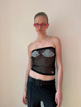 Black Spiral Design Top