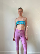 Blue Argyle Embroidery Yorgan Bra