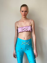 Pink Argyle Embroidery Yorgan Bra