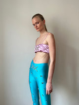 Pink Argyle Embroidery Yorgan Bra