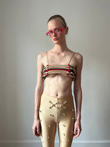 Nude Argyle Embroidery Tights