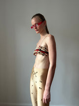 Exclusive Papercut Tube Bra Nude