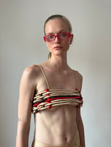 Exclusive Papercut Tube Bra Nude