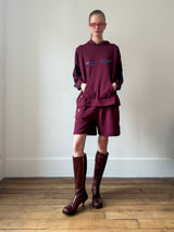 Mauve Cult Form Hoodie Set