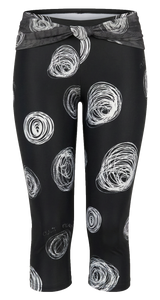 Black Polka-dot Midi Shorts