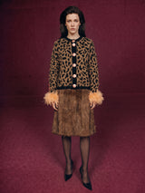 Leopard Feather Cardigan