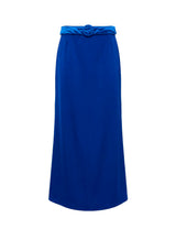 DEEP BLUE YORGAN BELT MIDI Skirt