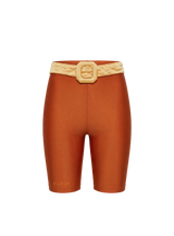TERRA COTTA YORGAN BELT BIKER TIGHTS