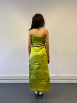 OLIVE GREEN MAXI YORGAN DRESS