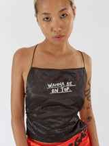 “WANNA BE ON TOP” Black Yorgan Top