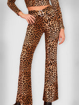 LEOPARD FLARED TIGHTS