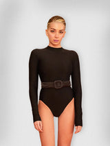BLACK LONG SLEEVE YORGAN BELT BODY