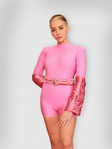 NEON PINK YORGAN/DIAMOND BODYSUIT
