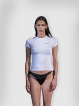 White 90's Baby Tee 'CULT FORM' T-Shirt