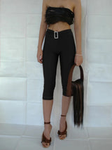 Crow Black Midi Tights