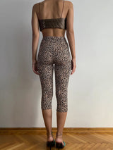 NEON GREEN BUCKLE LEOPARD MIDI TIGHTS