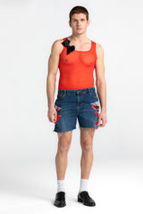 Red Transparent Tank Top