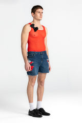 Red Transparent Tank Top