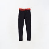 “FRAGILE” Black Maxi Yorgan Belt Tights