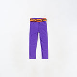 “FRAGILE” Purple Maxi Yorgan Belt Tights