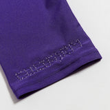 “FRAGILE” Purple Maxi Yorgan Belt Tights