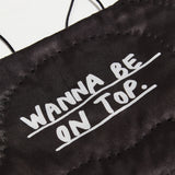 “WANNA BE ON TOP” Black Yorgan Top