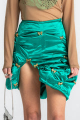Green Yorgan Drapped Skirt