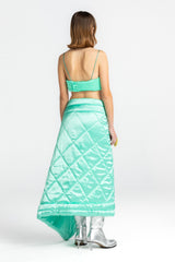 Turquoise Yorgan Blanket Skirt