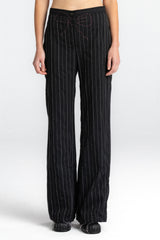 Black Striped Trousers
