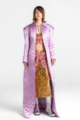 Lilac Quilted Corset Trenchcoat