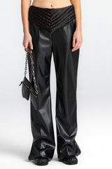Yorgan Scarf Leather Pant