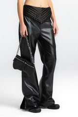 Yorgan Scarf Leather Pant