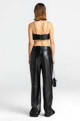 Yorgan Scarf Leather Pant