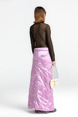 Lilac Yorgan Maxi Length Skirt