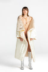 Creme Quilted Blanket Coat