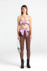 Lilac Bow Yorgan Bra