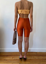 TERRA COTTA YORGAN BELT BIKER TIGHTS
