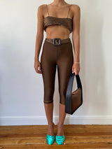 BROWN YORGAN BELT MIDI TIGHTS