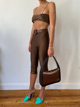 BROWN YORGAN BELT MIDI TIGHTS