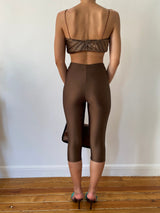 BROWN YORGAN BELT MIDI TIGHTS