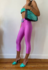 PINK COLORED BELT MIDI TIGHTS