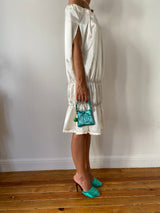 WHITE SATIN Dress