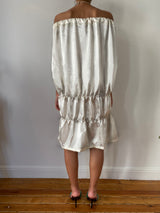 WHITE SATIN Dress