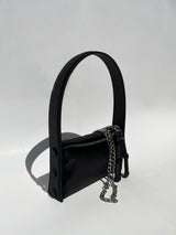 BLACK BIG SATIN BAG