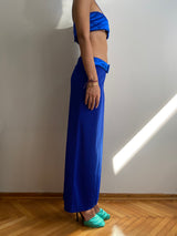 DEEP BLUE YORGAN BELT MIDI Skirt