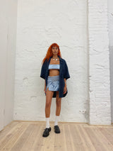 GRAY YORGAN MINI SKIRT