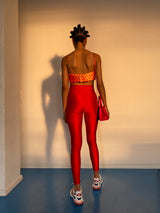 RED YORGAN BELT MAXI TIGHTS